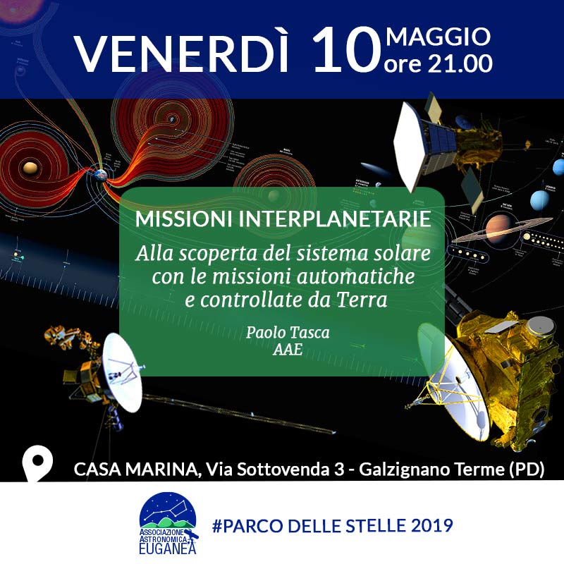 10 Maggio 2019 Missioni Interplanetarie