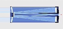 Figura 3 Schema ottico del telescopio Maksutov-Cassegrain - click per ingrandire