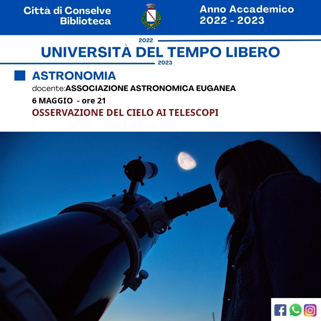 Serata astronomica biblioteca Conselve