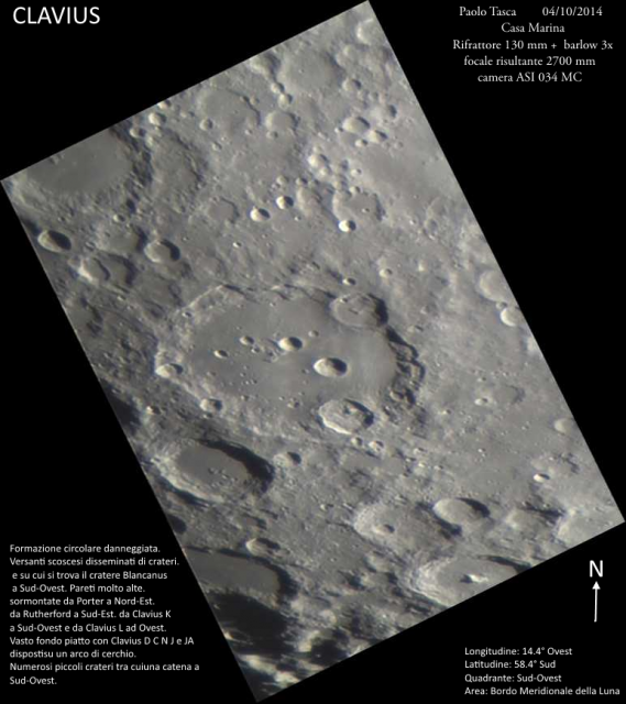 Luna cratere Clavius