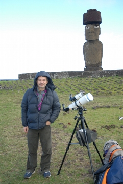 Stefano e il Moai
