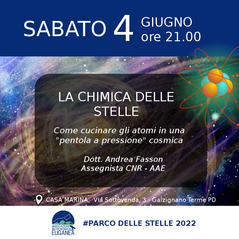 La chimica delle stelle - giugno 2022